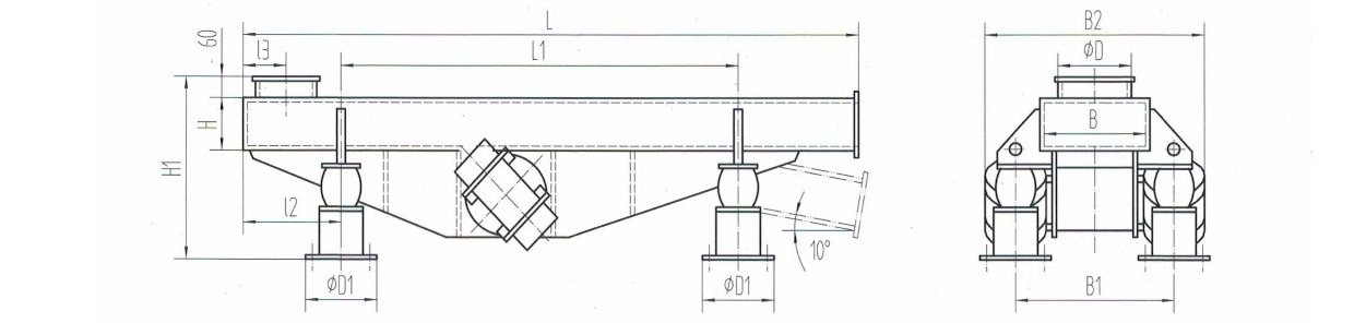 SZC振動(dòng)輸送機(jī)安裝簡圖-河南振江機(jī)械